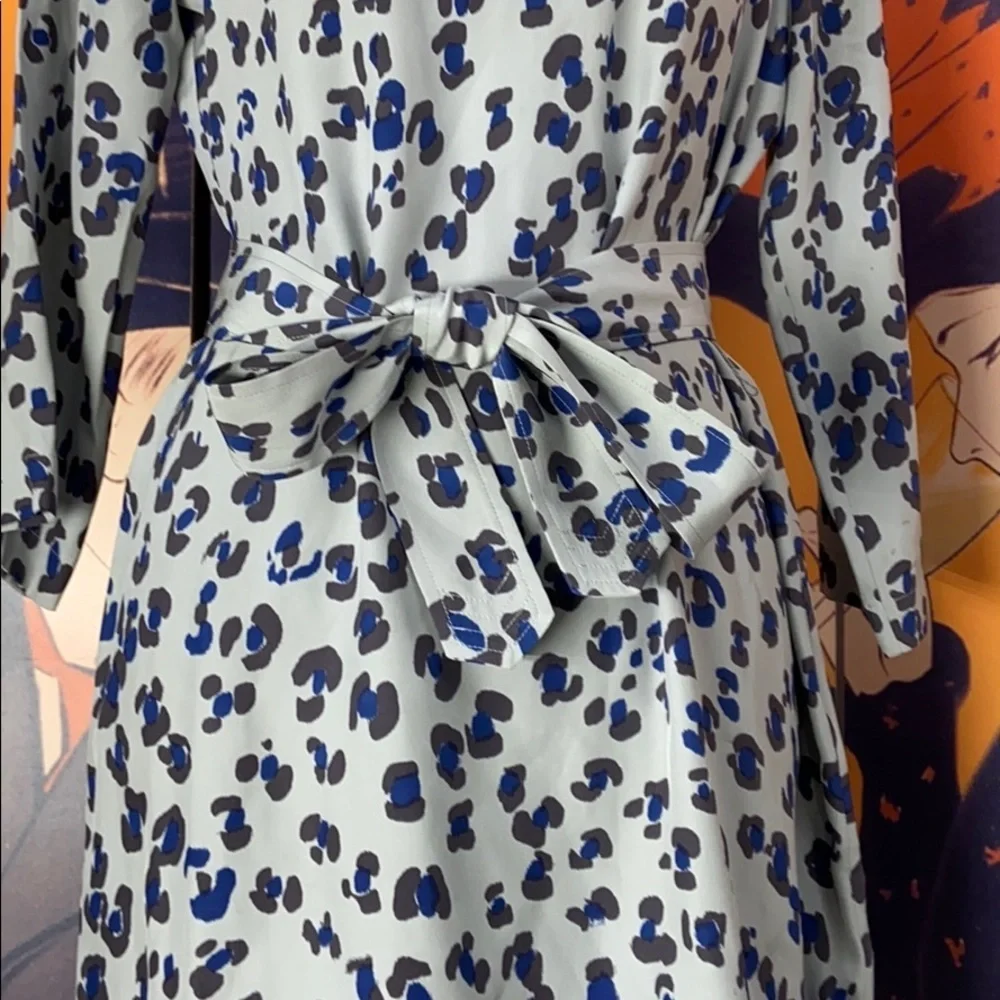 Grey/Blue Leopard print dress​